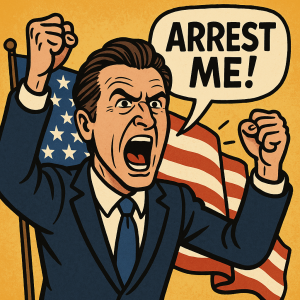 Gavin Newsom wants to be arrested.